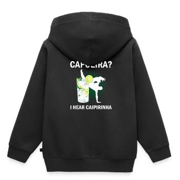 Danse brésilienne pour le kickboxing - Sweat Premium à capuche enfant bio - noir - Dos - AI Model Kid Male (0cm)