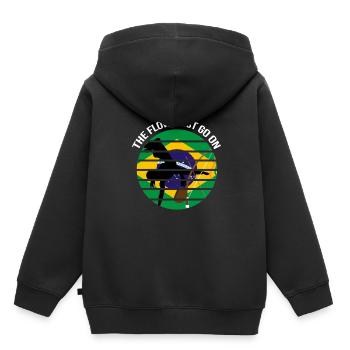 Capoeira pour les arts martiaux mixtes et le kickboxing - Sweat Premium à capuche enfant bio - noir - Dos - AI Model Kid Male (0cm)