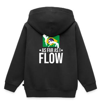 Capoeira pour arts martiaux mixtes et kickboxing - Sweat Premium à capuche enfant bio - noir - Dos - AI Model Kid Male (0cm)