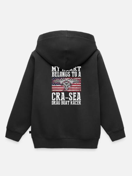 Drag Boot Design für Rennbootfahrer - Kinder Premium Organic Hoodie - Schwarz