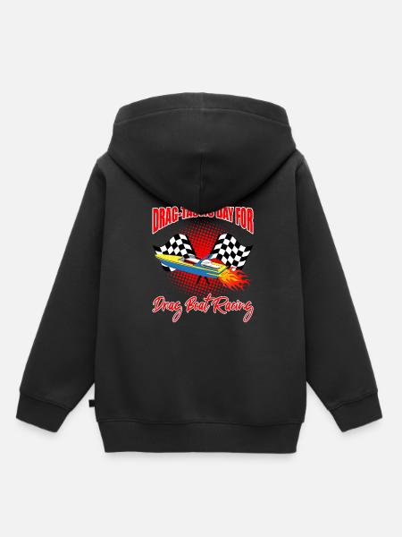 Drag Boot Design für Rennbootfahrer - Kinder Premium Organic Hoodie - Schwarz