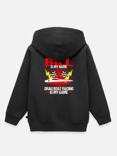 Drag Boot Design für Rennbootfahrer - Kinder Premium Organic Hoodie - Schwarz
