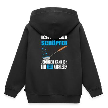 Sauna Saunieren Wellness - Kinder Premium Organic Hoodie - Schwarz - Hinten - AI Model Kid Male (0cm)