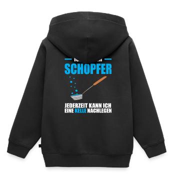 Ich bin der Schöpfer jederzeit kann ich eine Kelle - Kinder Premium Organic Hoodie - Schwarz - Hinten - AI Model Kid Male (0cm)