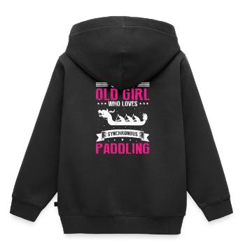 Entraîneur de bateau-dragon et bateau-dragon - Sweat Premium à capuche enfant bio - noir - Dos - AI Model Kid Male (0cm)