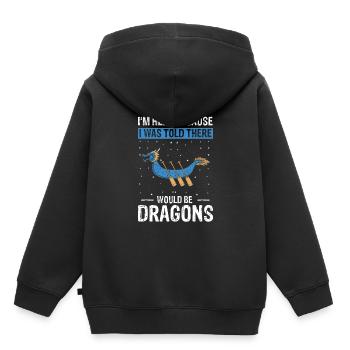 Entraîneur de bateau-dragon et bateau-dragon - Sweat Premium à capuche enfant bio - noir - Dos - AI Model Kid Male (0cm)