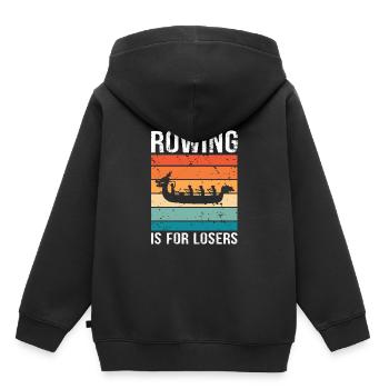 Bateau-dragon et équipage de bateau-dragon - Sweat Premium à capuche enfant bio - noir - Dos - AI Model Kid Male (0cm)