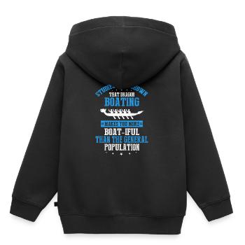 Bateau-dragon et équipage de bateau-dragon - Sweat Premium à capuche enfant bio - noir - Dos - AI Model Kid Male (0cm)