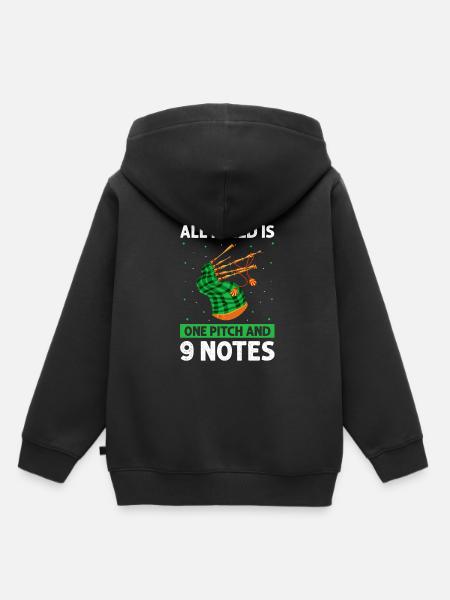 Dudelsackdesign für Schottlandstolz und Dudelsack - Kinder Premium Organic Hoodie - Schwarz