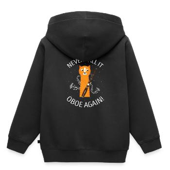 Orchester und Holzblasinstrument - Kinder Premium Organic Hoodie - Schwarz - Hinten - AI Model Kid Male (0cm)