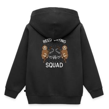Orchester und Holzblasinstrument - Kinder Premium Organic Hoodie - Schwarz - Hinten - AI Model Kid Male (0cm)