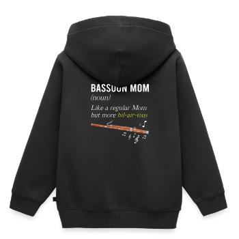 Orchester und Holzblasinstrument - Kinder Premium Organic Hoodie - Schwarz - Hinten - AI Model Kid Male (0cm)