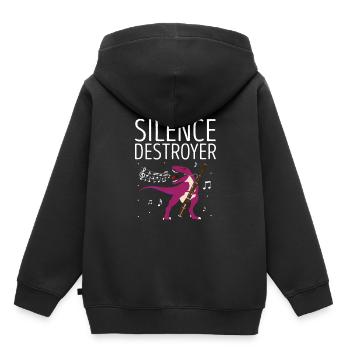 Orchester und Holzblasinstrument - Kinder Premium Organic Hoodie - Schwarz - Hinten - AI Model Kid Male (0cm)