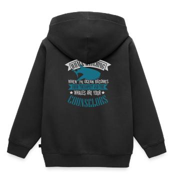 Conception de bélugas pour mammifères marins et orques - Sweat Premium à capuche enfant bio - noir - Dos - AI Model Kid Male (0cm)