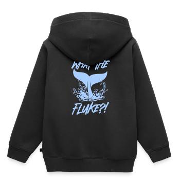 Orca Beobachtung für Buckelwale und Meerwale - Kinder Premium Organic Hoodie - Schwarz - Hinten - AI Model Kid Male (0cm)