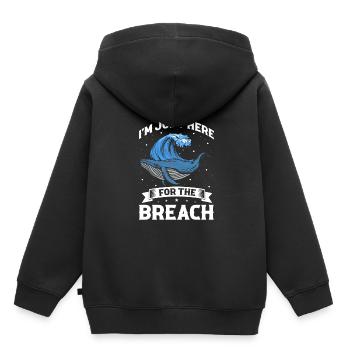 Orca Beobachtung für Buckelwale und Meerwale - Kinder Premium Organic Hoodie - Schwarz - Hinten - AI Model Kid Male (0cm)