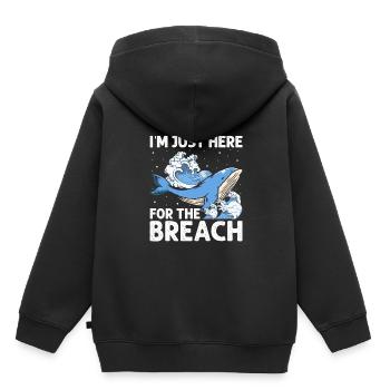 Meeressäuger für Orca-Beobachtung und Buckelwal - Kinder Premium Organic Hoodie - Schwarz - Hinten - AI Model Kid Male (0cm)