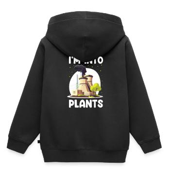 Kernenergie Design für Erneuerbare Kernenergie - Kinder Premium Organic Hoodie - Schwarz - Hinten - AI Model Kid Male (0cm)