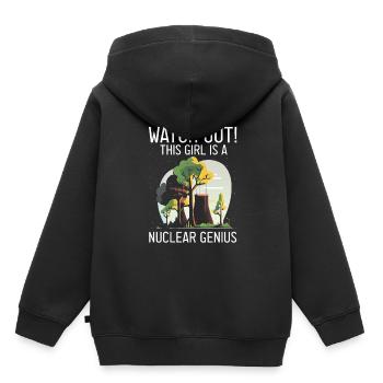 Kernenergie Spruch für Kernenergie - Kinder Premium Organic Hoodie - Schwarz - Hinten - AI Model Kid Male (0cm)