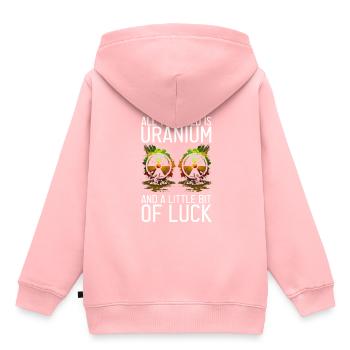 Nuklearingenieur für Kernkraftwerk und Kernenergie - Kinder Premium Organic Hoodie - Rosa - Hinten - AI Model Kid Female (0cm)