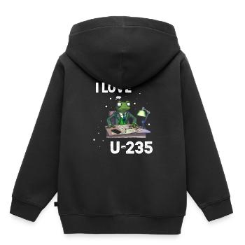 Kernenergie Spruch für Kernenergie - Kinder Premium Organic Hoodie - Schwarz - Hinten - AI Model Kid Male (0cm)