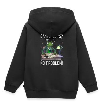 Kernenergie Design für Erneuerbare Kernenergie - Kinder Premium Organic Hoodie - Schwarz - Hinten - AI Model Kid Male (0cm)
