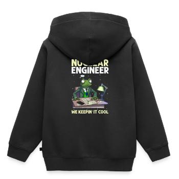 Kernenergie Spruch für Kernenergie - Kinder Premium Organic Hoodie - Schwarz - Hinten - AI Model Kid Male (0cm)
