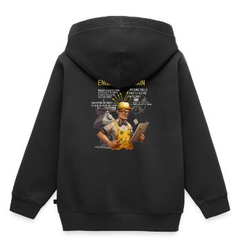Nuklearingenieur für Kernkraftwerk und Kernenergie - Kinder Premium Organic Hoodie - Schwarz - Hinten - AI Model Kid Male (0cm)