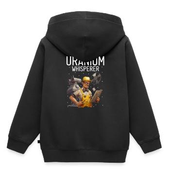 Kernenergie Spruch für Kernenergie - Kinder Premium Organic Hoodie - Schwarz - Hinten - AI Model Kid Male (0cm)