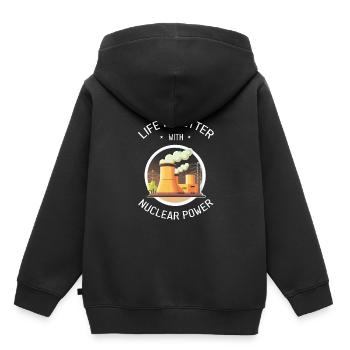 Nuklearingenieur für Kernkraftwerk und Kernenergie - Kinder Premium Organic Hoodie - Schwarz - Hinten - AI Model Kid Male (0cm)