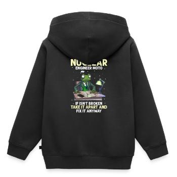 Kernenergie Spruch für Kernenergie - Kinder Premium Organic Hoodie - Schwarz - Hinten - AI Model Kid Male (0cm)