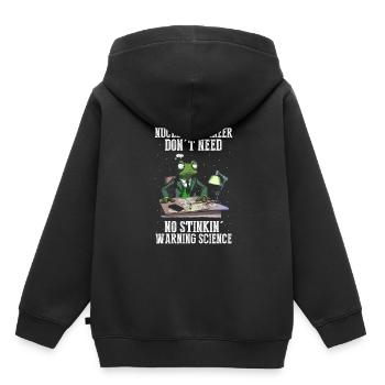 Kernenergie Spruch für Kernenergie - Kinder Premium Organic Hoodie - Schwarz - Hinten - AI Model Kid Male (0cm)
