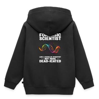 Forensischer Wissenschaftlicher Ermittler - Kinder Premium Organic Hoodie - Schwarz - Hinten - AI Model Kid Male (0cm)