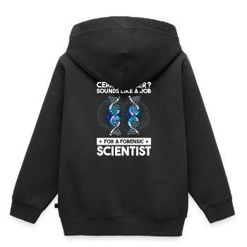 Forensische Kriminologie und Tatort-Ermittler - Kinder Premium Organic Hoodie - Schwarz - Hinten - AI Model Kid Male (0cm)