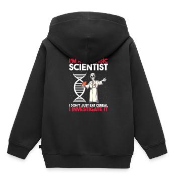 Forensische Kriminologie und Tatort-Ermittler - Kinder Premium Organic Hoodie - Schwarz - Hinten - AI Model Kid Male (0cm)