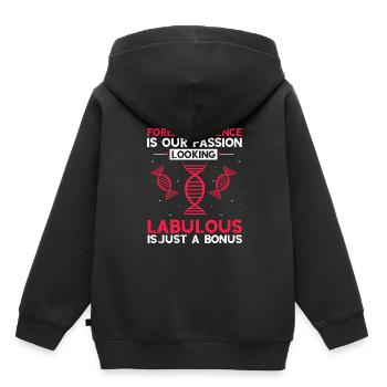 Forensische Kriminologie und Tatort-Ermittler - Kinder Premium Organic Hoodie - Schwarz - Hinten - AI Model Kid Male (0cm)