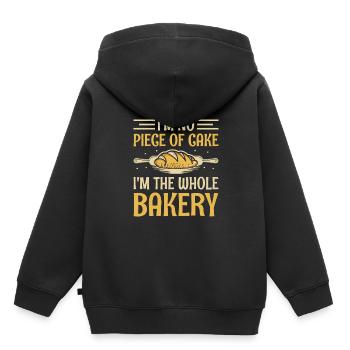 Backen Bäckerei Konditorei Konditor Bäcker Konditorei - Kinder Premium Organic Hoodie - Schwarz - Hinten - AI Model Kid Male (0cm)