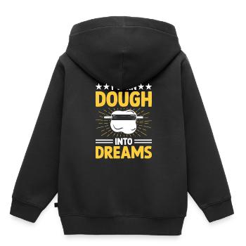 Backen Bäckerei Konditorei Konditor Bäcker Konditorei - Kinder Premium Organic Hoodie - Schwarz - Hinten - AI Model Kid Male (0cm)
