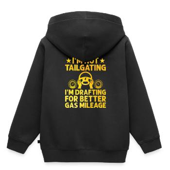 Permis de conduire passé Nouveau permis de conduire S - Sweat Premium à capuche enfant bio - noir - Dos - AI Model Kid Male (0cm)