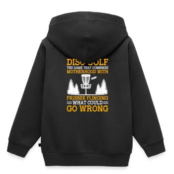 Disc Golf Player Disc Golfer Frisbee Player Par Pu - Kinder Premium Organic Hoodie - Schwarz - Hinten - AI Model Kid Male (0cm)