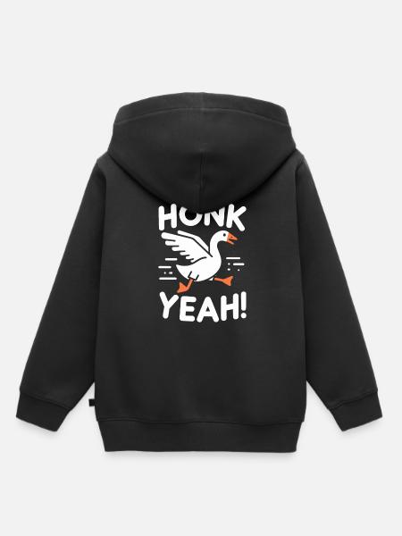Honk Yeah! Gänse Meme - Premium børne hættetrøje økologisk - sort