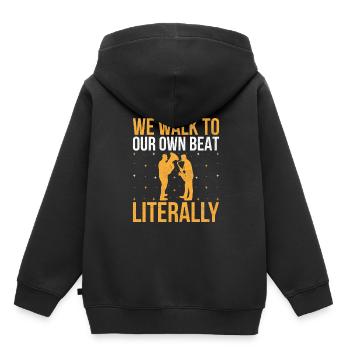 Blaskapelle Sprüche Lustige Marschinstrumente - Kinder Premium Organic Hoodie - Schwarz - Hinten - AI Model Kid Male (0cm)