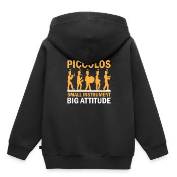 Blaskapelle Sprüche Lustige Marschinstrumente - Kinder Premium Organic Hoodie - Schwarz - Hinten - AI Model Kid Male (0cm)