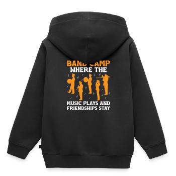 Blaskapelle Sprüche Lustige Marschinstrumente - Kinder Premium Organic Hoodie - Schwarz - Hinten - AI Model Kid Male (0cm)