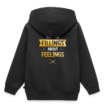 Ich habe Füllungen über Gefühle Zahnmedizin - Kinder Premium Organic Hoodie - Schwarz - Hinten - AI Model Kid Male (0cm)