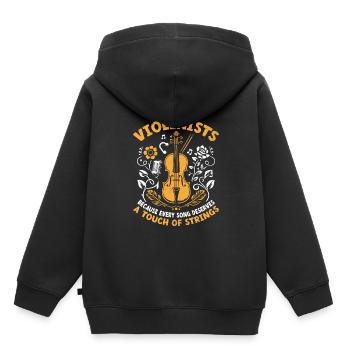 Geiger, weil jeder Song einen Hauch von - Kinder Premium Organic Hoodie - Schwarz - Hinten - AI Model Kid Male (0cm)