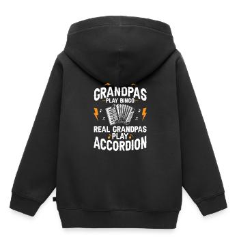 Einige Opas spielen Bingo Echte Opas spielen Akkord - Kinder Premium Organic Hoodie - Schwarz - Hinten - AI Model Kid Male (0cm)
