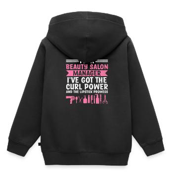 Gestionnaire de SPA Emploi Bien-être Drôle Gestion de SPA Sayi - Sweat Premium à capuche enfant bio - noir - Dos - AI Model Kid Male (0cm)