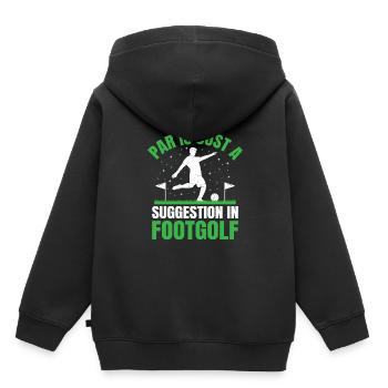 Footgolf Joueur Foot Golf Jouer Footgolfers Foot - Sweat Premium à capuche enfant bio - noir - Dos - AI Model Kid Male (0cm)