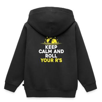 Professeur de langues étrangères École Professeurs de langues - Sweat Premium à capuche enfant bio - noir - Dos - AI Model Kid Male (0cm)